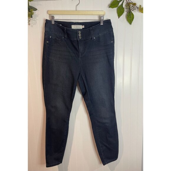Torrid Denim Dark Wash Jeggings 14R Stretch Cotton Blend Skinny Fit Womens Pants - Picture 7 of 13